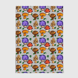 Постер Stardew valley - pixel mushrooms