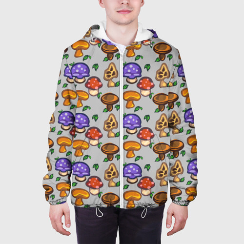 Мужская куртка 3D Stardew valley - pixel mushrooms, цвет 3D печать - фото 4