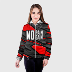 Женская куртка 3D No pain no gain - красный - фото 2