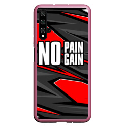 Чехол для Honor 20 No pain no gain - красный