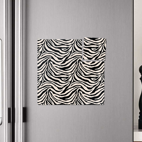 Магнитный плакат 3Х3 Полосатая шкура зебры, белого тигра - фото 4