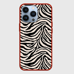 Чехол для iPhone 13 Pro Полосатая шкура зебры, белого тигра
