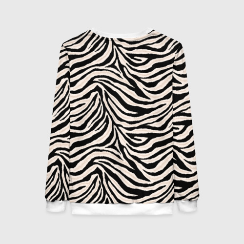 Женский свитшот 3D Полосатая шкура зебры, белого тигра, цвет 3D печать - фото 2