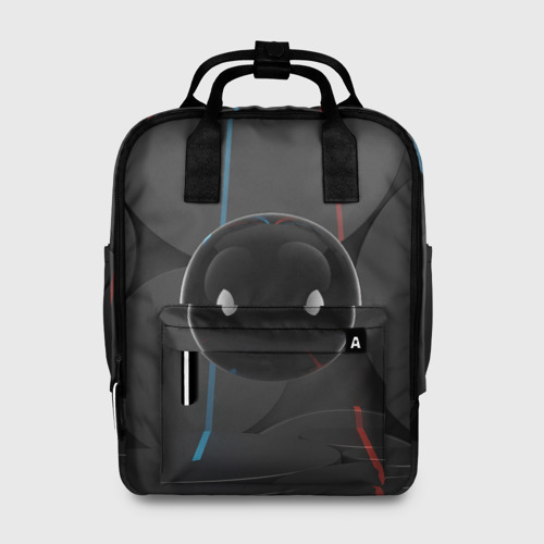 Женский рюкзак 3D с принтом Шар-робот, вид спереди #2