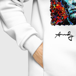 Худи с принтом Andy Warhol - celebrity для мужчины, вид на модели спереди №6. Цвет основы: белый