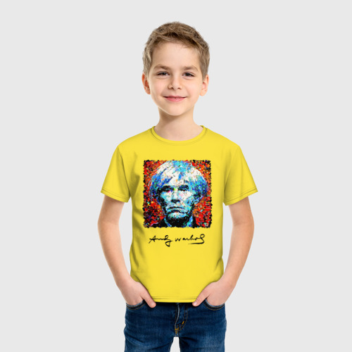 Детская футболка хлопок Andy Warhol - celebrity, цвет желтый - фото 3