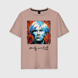 Женская футболка хлопок Oversize Andy Warhol - celebrity