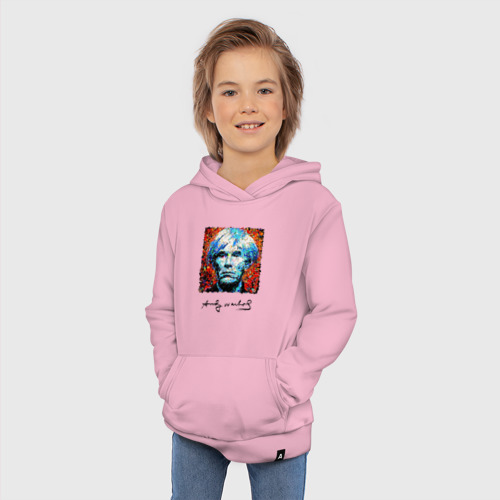 Детская толстовка хлопок Andy Warhol - celebrity, цвет светло-розовый - фото 5