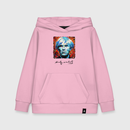 Детская толстовка хлопок Andy Warhol - celebrity, цвет светло-розовый