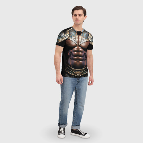 Мужская футболка 3D Африканский воин в доспехах, цвет 3D печать - фото 5