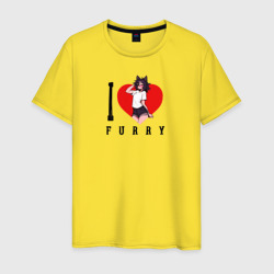 Мужская футболка хлопок I love Furry SF