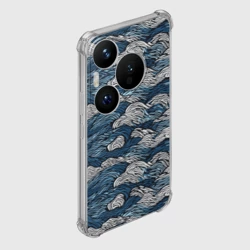 Чехол для Huawei Pura 70 Морские волны паттерн - фото 2