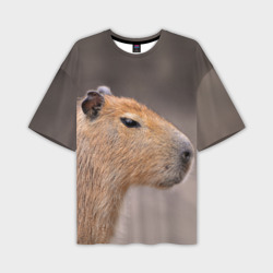 Мужская футболка oversize 3D Capybara profile