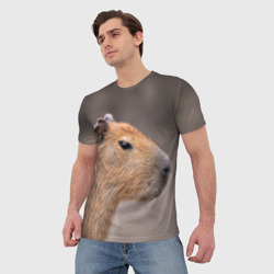 Мужская футболка 3D Capybara profile - фото 2