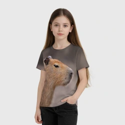 Детская футболка 3D Capybara profile - фото 2