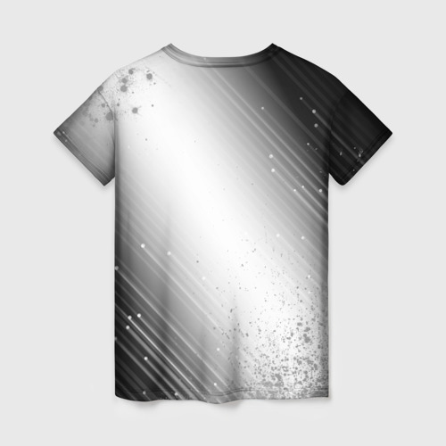 Женская футболка 3D с принтом CreepyPasta glitch на светлом фоне, вид сзади #1