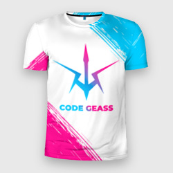 Мужская футболка 3D Slim Code Geass neon gradient style