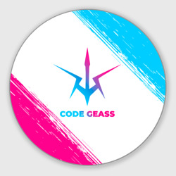 Круглый коврик для мышки Code Geass neon gradient style