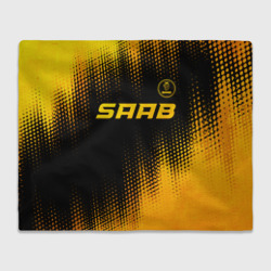 Плед 3D Saab - gold gradient: символ сверху