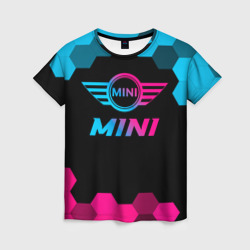 Женская футболка 3D Mini - neon gradient