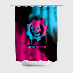 Штора 3D для ванной Gears of War - neon gradient