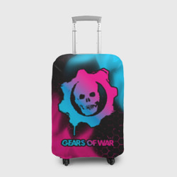 Чехол для чемодана 3D Gears of War - neon gradient