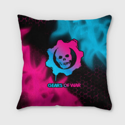 Подушка 3D Gears of War - neon gradient