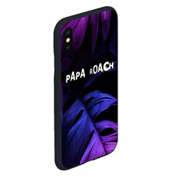 Чехол для iPhone XS Max матовый Papa Roach neon monstera - фото 2