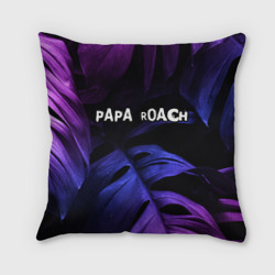 Подушка 3D Papa Roach neon monstera