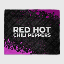 Плед 3D Red Hot Chili Peppers rock Legends: надпись и символ