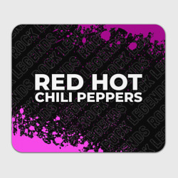 Прямоугольный коврик для мышки Red Hot Chili Peppers rock Legends: надпись и символ