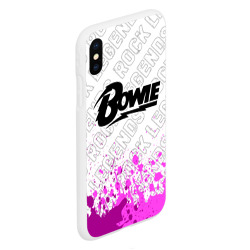 Чехол для iPhone XS Max матовый David Bowie rock Legends: символ сверху - фото 2