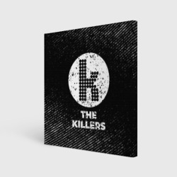 Холст квадратный The Killers с потертостями на темном фоне