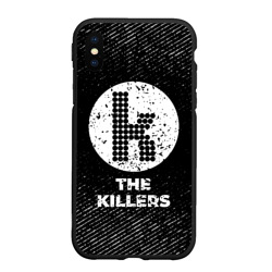 Чехол для iPhone XS Max матовый The Killers с потертостями на темном фоне