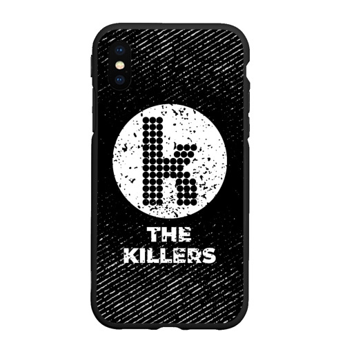 Чехол для iPhone XS Max матовый The Killers с потертостями на темном фоне