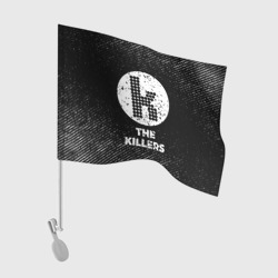 Флаг для автомобиля The Killers с потертостями на темном фоне
