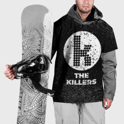 Накидка на куртку 3D The Killers с потертостями на темном фоне