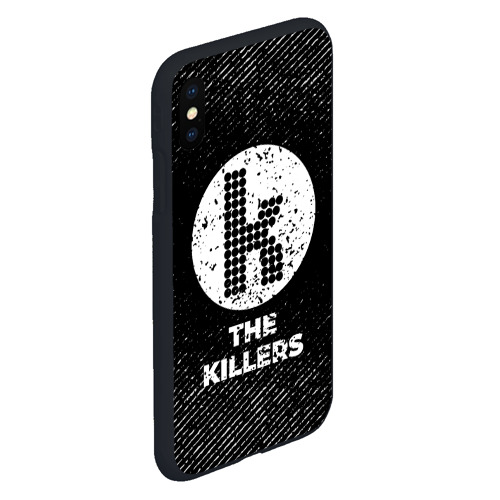 Чехол для iPhone XS Max матовый The Killers с потертостями на темном фоне - фото 3