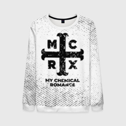 Мужской свитшот 3D My Chemical Romance с потертостями на светлом фоне