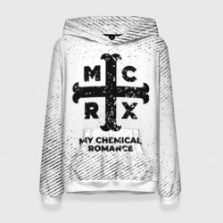 Женская толстовка 3D My Chemical Romance с потертостями на светлом фоне