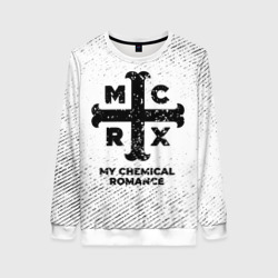 Женский свитшот 3D My Chemical Romance с потертостями на светлом фоне