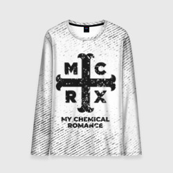 Мужской лонгслив 3D My Chemical Romance с потертостями на светлом фоне