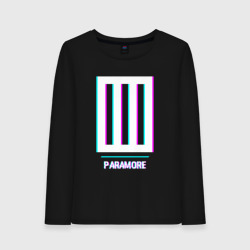 Женский лонгслив хлопок Paramore glitch rock