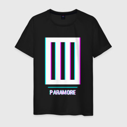 Мужская футболка хлопок Paramore glitch rock