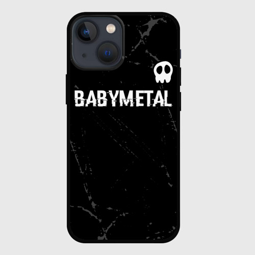 Чехол для iPhone 13 mini Babymetal glitch на темном фоне: символ сверху