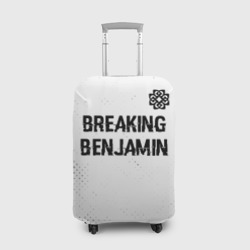 Чехол для чемодана 3D Breaking Benjamin glitch на светлом фоне: символ сверху