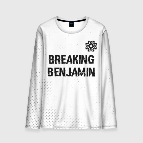 Мужской лонгслив 3D с принтом Breaking Benjamin glitch на светлом фоне: символ сверху, вид спереди #2