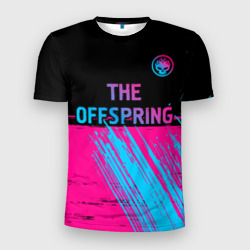 Мужская футболка 3D Slim The Offspring - neon gradient: символ сверху