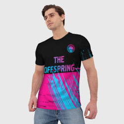 Мужская футболка 3D The Offspring - neon gradient: символ сверху - фото 2