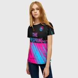Женская футболка 3D The Offspring - neon gradient: символ сверху - фото 2